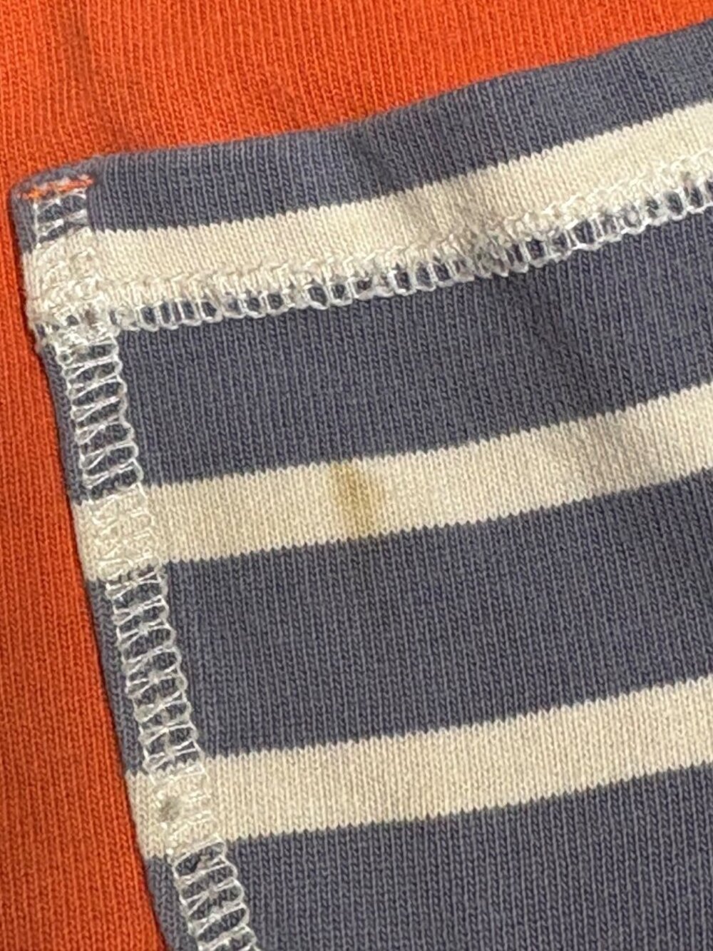 Mini Boden Boys Striped Shorts (Baggies) Orange & Grey Size 7Y Casual Elastic Wa - Picture 7 of 8
